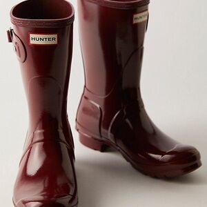 Hunter Deep Burgundy Waterproof Boots